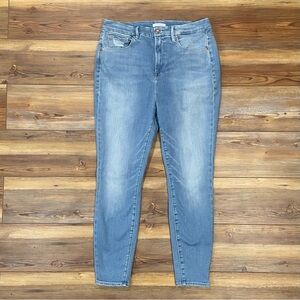Good American Good Legs Light Wash High Rise Skinny Jeans Blue Denim Size 16